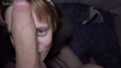 Submissive Cute Redhead on Leash in Pink Socks Gets Destroyed by Thick Cock Gushing Passionate Missionary