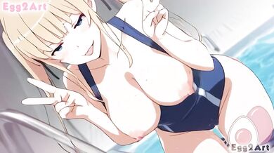 Saekano Kashiwagi Eri big tits swimsuit blowjob cumshot destroyed gushing uncensored hentai egg 2 art