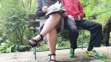 Chubby BBW Milf Stepmom Handjob Public Outdoor Big Cumshot