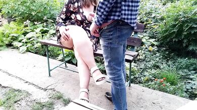 Cumshot On Bare Feet With Chubby Big Ass BBW MILF Stepmom Public Outdoor