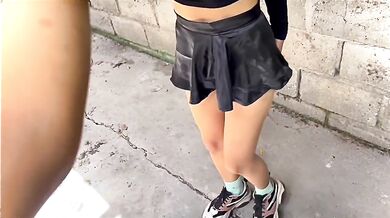 Destroyed Gushing Amateur Latina With Big Tits And Big Ass In Short Skirt Creampie