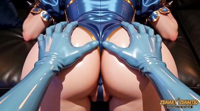 Samus Aran and Chun Li Tease and Strip Topless in a Penthouse Rematch
