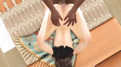 Blacked BBC Anal Destroyed Brunette Blowjob Cum In Mouth The Sims 4