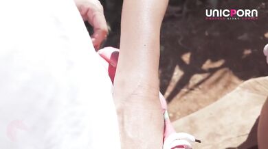 Beach Bench Footjob Destroyed Gushing Choked Then She Makes Him Piss Cum On Feet Amateur Couple Outdoor