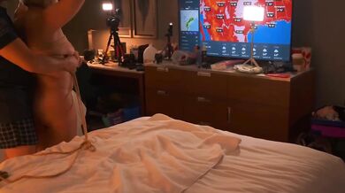 Bondage Blowjob Blindfolded Rope Bound Dildo Deepthroat MILF Room Service Staff