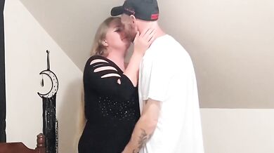 Gushing wife on dick friend rides cock cheating blowjob doggystyle creampie