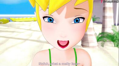 Tinkerbell Hentai POV Destroyed On Beach With Big Ass And Big Tits