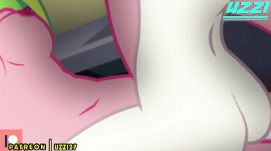 Lemon Zest and Vinyl Scratch Destroyed Gushing Lesbian Scissoring