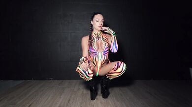 Sleek Verified Amateur Fit Rave Girl UV Photoshoot Exclusive HD Porn Solo Female