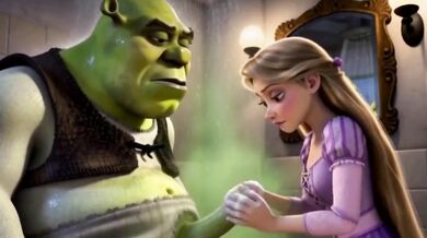 Shrek x Rapunzel First Time Blowjob Done Raw Cartoon Sex