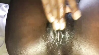 Fingering Wet Black Pussy For Creamy Ebony Female Orgasm