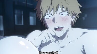 Reze's Big Tits Bounced as Denji Destroyed Her Wet Cunt Choking Moans on the Cold Floor