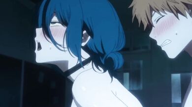 Reze's Big Tits Bounced as Denji Destroyed Her Wet Cunt Choking Moans on the Cold Floor
