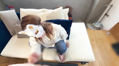 Japanese MILF Wife Destroyed By Handjob Cumming All Over Jeans