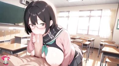 Student Begged For Hardcore Blowjob Session Destroyed With Gushing Creampie In Classroom