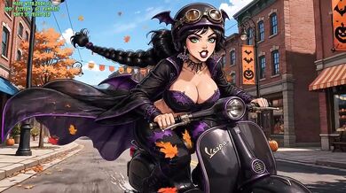 Halloween Cosplay Cartoon Horny Girl Perfect Ass Destroyed By Grok AI Animation