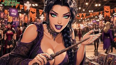 Halloween Cosplay Cartoon Horny Girl Perfect Ass Destroyed By Grok AI Animation