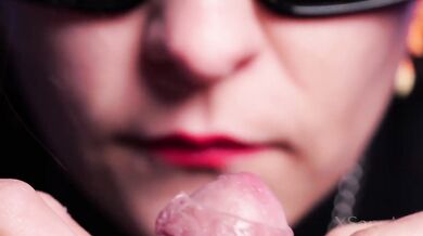 Extreme Macro Blowjob ASMR Bridle Licks Slow Sucking Explosive Cumshot