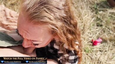 MILF redhead stepmom destroys farmer deep throat gagging face fuck