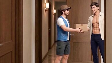 Wrong Package Right Neighbor Destroyed by Dildo Delivery Ebony Interracial Kitchen Sex