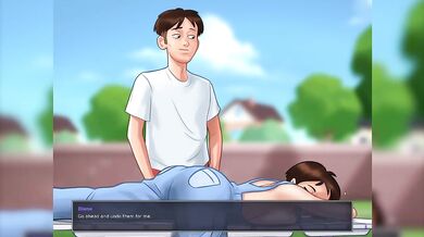 Massaging Hot Milf in Summertime Saga Destroyed With Big Dildo and Handjob Cumshot
