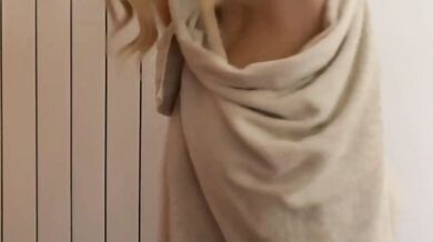 Blonde Office Bodycon Dress Slow Strip Tease Gushing