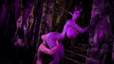 Succubus Demon Big Tits Blowjob And Masturbation Halloween Dungeon Cartoon Animation