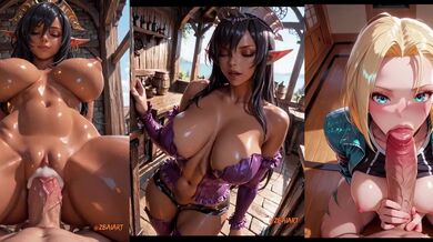 Olga Discordia Tifa Rory Mercury Cammy and Cynthia Get Fucked Compilation Big Tits Big Ass POV Parody