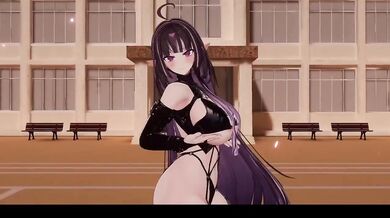 Thicc Elf Vtuber Naked Strip Dance to ABCD Hentai MMD