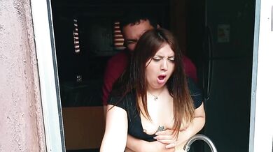 Horny Stepsister Destroyed By Rough Sex In The Kitchen