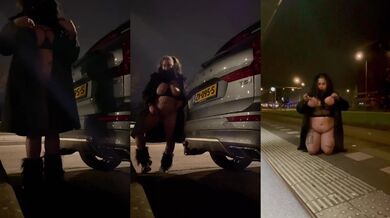 Public Fat Slut Destroyed By Anal Humiliation And Gushing Masturbation