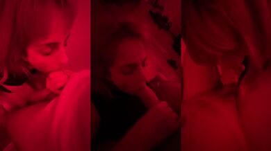 Face Destroying Blowjob and Ball Sucking on Petite Brunette Amateur