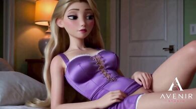 Rapunzel and Gothel Destroyed in Ai Cartoon Lesbian Scene