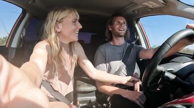 I Destroyed His Dick With Road Head And He Swallowed All The Cum