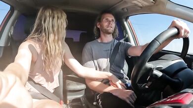 I Destroyed His Dick With Road Head And He Swallowed All The Cum