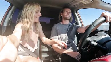 I Destroyed His Dick With Road Head And He Swallowed All The Cum