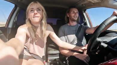I Destroyed His Dick With Road Head And He Swallowed All The Cum
