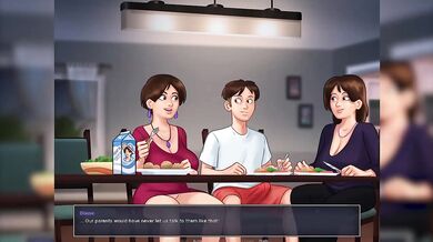 Debbie And Diane Scissoring in Summertime Saga Destroyed and Gushing Cumshot
