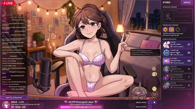 Goth Streamer Girl Destroyed By Gaming Hentai Clicker For Anal Masterbation HD Porn Masturbation