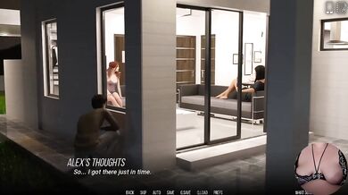 3D Hentai Slutty Teen Brushes Small Boobs No Bra Public