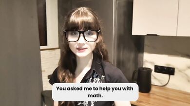 I asked the geek girl with glasses to help with math but instead fucked her hard on the table gonzo amateur blowjob cum in mouth standing doggystyle hot russian brunette