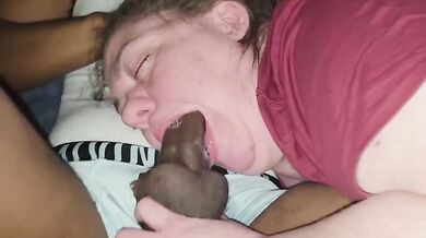 Sloppy Deepthroat Throatpie Destroyed Gushing Cum in Throat Amateur Blowjob