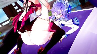 Carlotta x Cantarella Futanari Wuthering Waves Hentai Animation Destroyed Gushing
