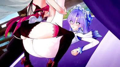 Carlotta x Cantarella Futanari Wuthering Waves Hentai Animation Destroyed Gushing