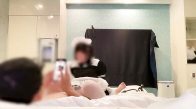 Maid Servant Waves Cunt Doggystyle From Behind Huge Ass POV Amateur JAV Asian Girlfriend Cosplay Maid Outfit Skirt