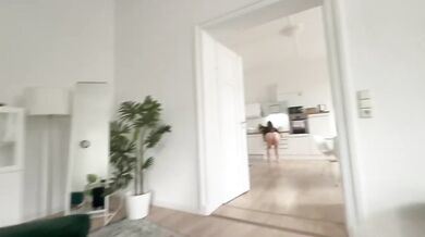 My Stepsister Cooking In Kitchen Destroyed By My Masturbation She Noticed Doggy Style