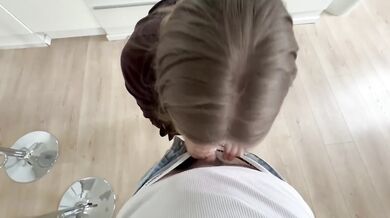 My Stepsister Cooking In Kitchen Destroyed By My Masturbation She Noticed Doggy Style