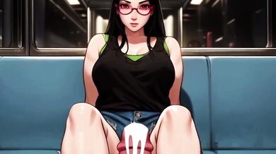 Lin's Friends Join In On Pleasing Your Cock On The Train