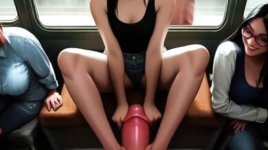 Lin's Friend Gave You A Footjob On The Train