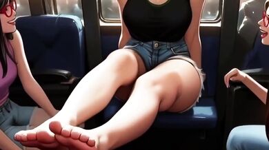 Lin's Friend Gave You A Footjob On The Train